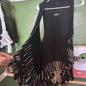 Black and Tan Tie-Dye wrap/ shawl